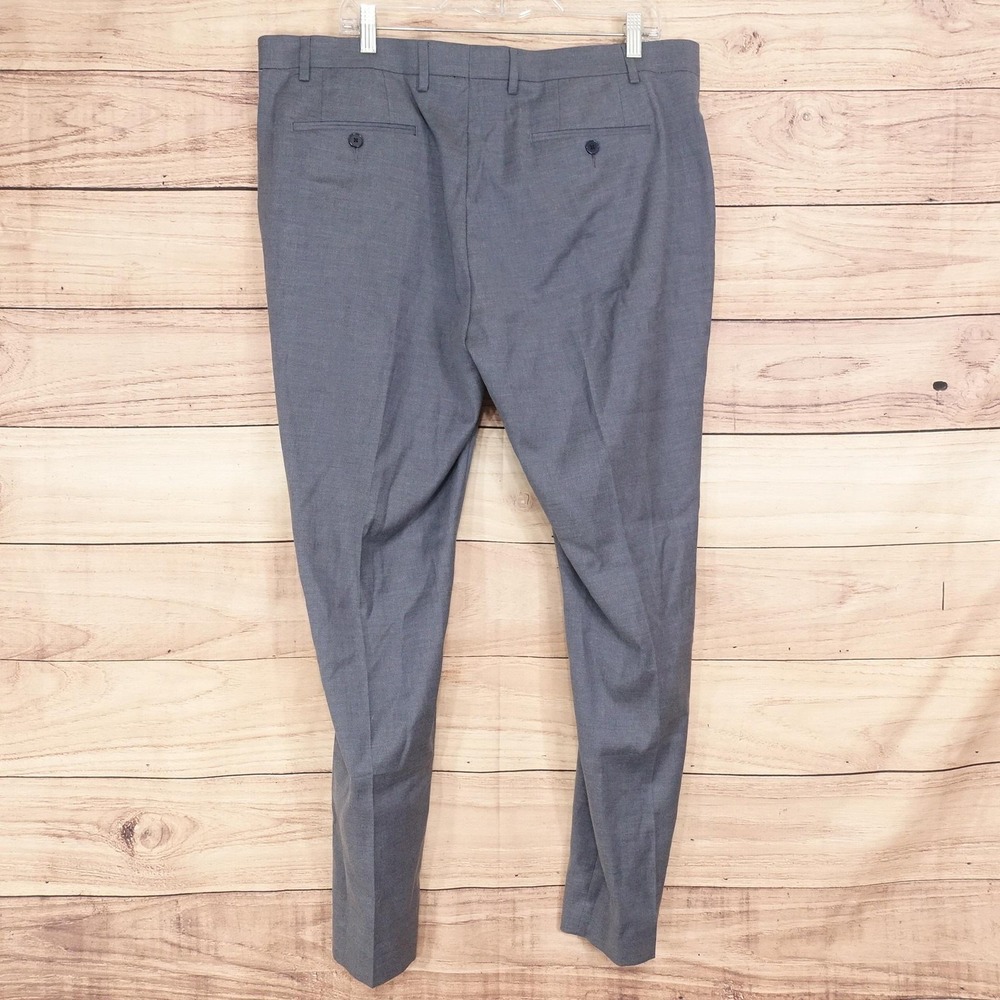 New! Calvin Klein Dress Pants Mens 40x30 Blue Slim Fit Stretch Flat Front - Picture 5 of 10